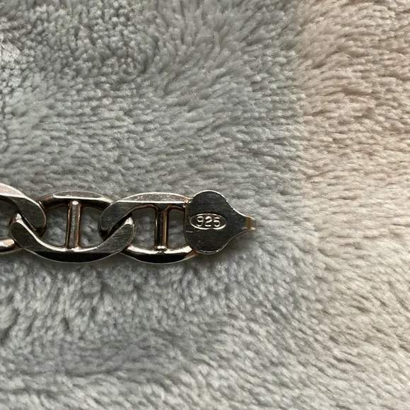 Italy 925 Mariner Link Bracelet - Picture 4 of 7
